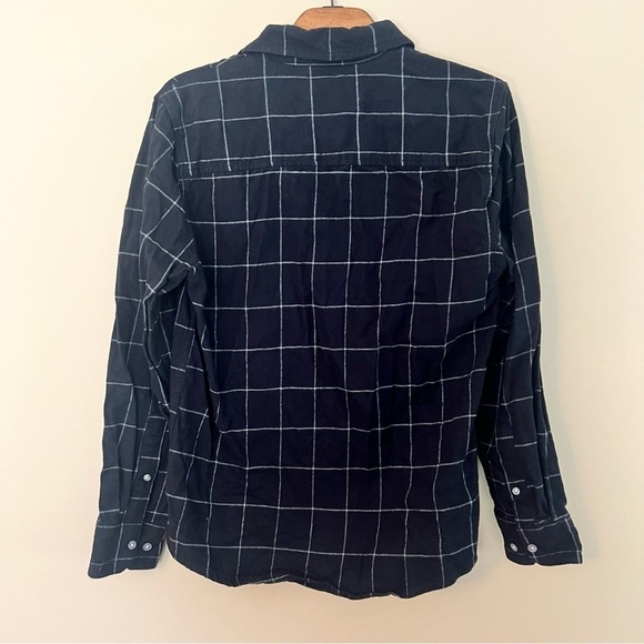 Tallwoods Bruno Milano Black & White Flannel Shirt - Picture 3 of 5